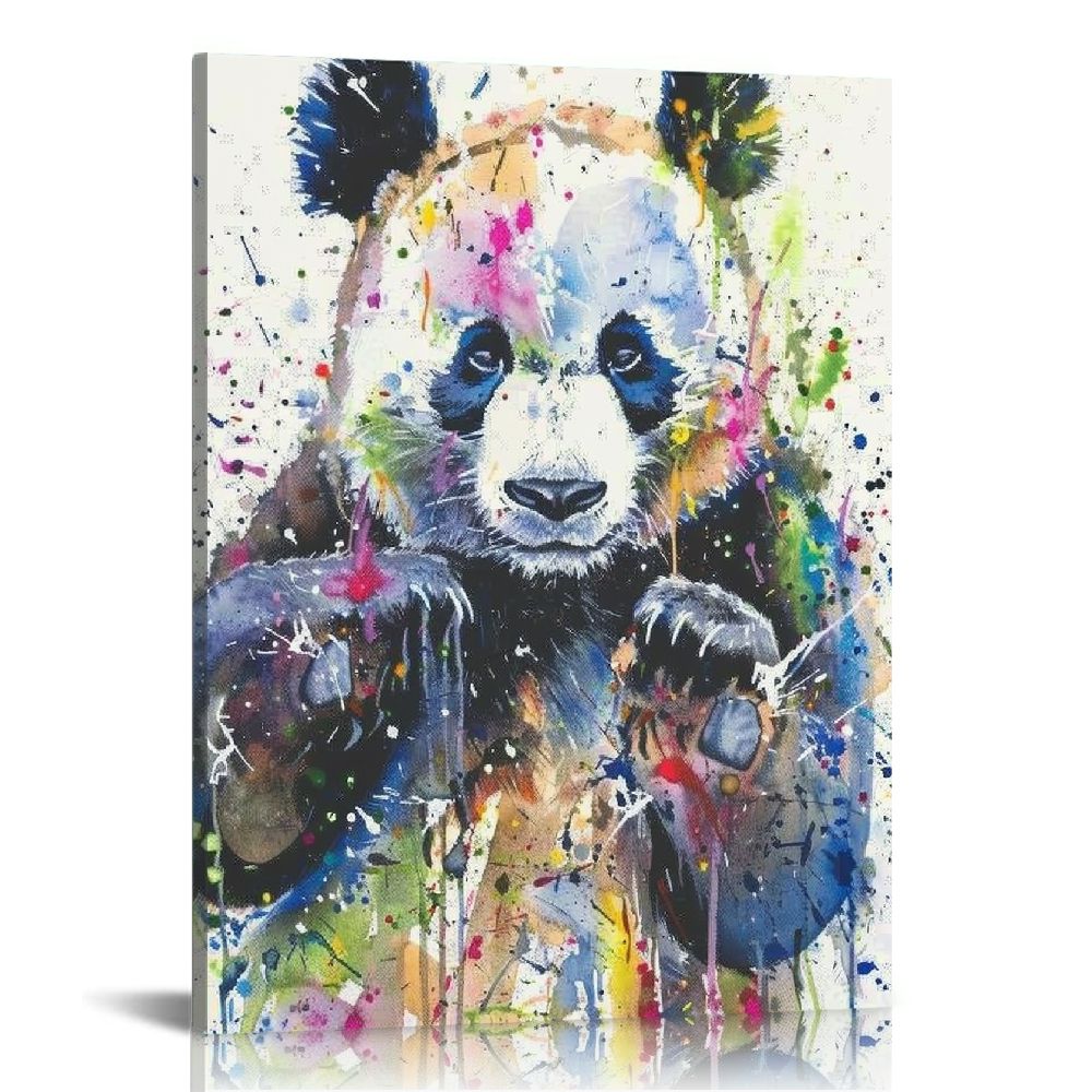 RUIYC Modern Home Decor Wild Animal Panda Canvas Print Wall Art for ...