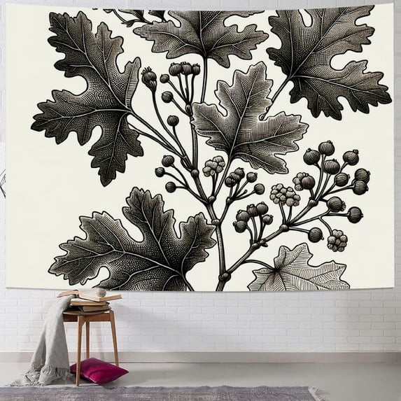 JEUXUS Modern Minimalist Line Flower Wall Decoration Tapestry Painting