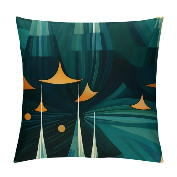 JEUXUS Mountain Landscape, Mountainscape, Mountain Mural, Winter Mountains Home Decorative Throw Pillow Case Cushion Cover for Sofa Couch