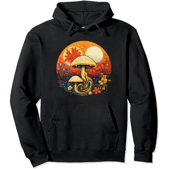 JEUXUS Mushroom Cottagecore Goblincore Aesthetic Fungi Pullover Hoodie