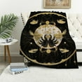 thumbnail image 1 of JEUXUS Mushroom Hippie Decor Blanket Fuzzy Soft Plush Moth Gothic Witchy Gifts Sun Moon Blanket for All Season Throws for Home Couch Bed Sofa Livingroom Office, 1 of 6