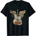 thumbnail image 1 of JEUXUS Nashville Music City T-Shirt Women Country Music Oversized Shirts Rock Band Tshirt Vintage Guitar Wings Graphic Tees, 1 of 3