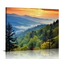 thumbnail image 1 of JEUXUS Nature Wall Art Great Smoky Mountains National Park Canvas Picture Sunrise Landscape Photo Prints Poster for Bedroom Forest Scenic Blue Ridge Parkway Painting Artwork Living Room, 1 of 4