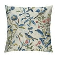 thumbnail image 1 of JEUXUS  Navy Blue Floral Pillow Covers Watercolor Flower Bird Decorative Throw Pillows Outdoor Blue and White Spring Square Cushion Cover for Home Couch Sofa Bedding,, 1 of 5