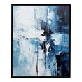 thumbnail image 1 of JEUXUS Navy Blue and Gray Abstract Wall Art Teal Blue Abstract Paintings Turquoise Abstract Art Navy Blue Gold Pictures Wall Decor for Bedroom Decor Modern Blue Black White Abstract Art, 1 of 4