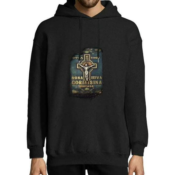 JEUXUS Never Underestimate A Catholic With A Rosary Pullover Hoodie