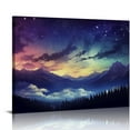 thumbnail image 1 of JEUXUS Night Starry Sky And Snow Mountain Natural Scenery Poster Printing Art Picture 9197 Wall Art Canvas Prints Poster For Home Office Decorations, 1 of 4