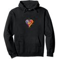thumbnail image 1 of JEUXUS No One Fight Alone Arrow Heart Fight Cancer Ribbon Pullover Hoodie, 1 of 3