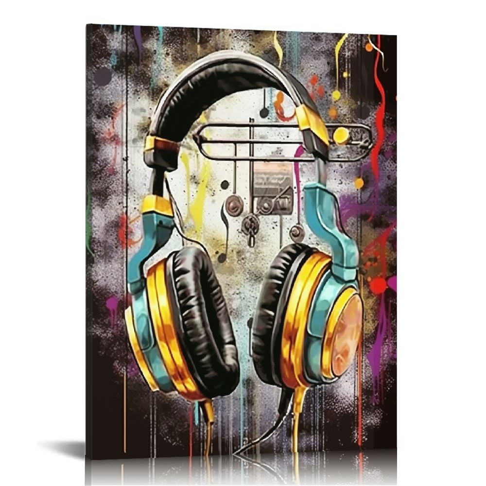 JEUXUS NutArtPic Music Wall Art Abstract Musical Instrument Canvas ...