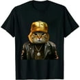 thumbnail image 1 of JEUXUS Orange Tabby Cat Rapper as Hip Hop Artist T-Shirt, 1 of 3