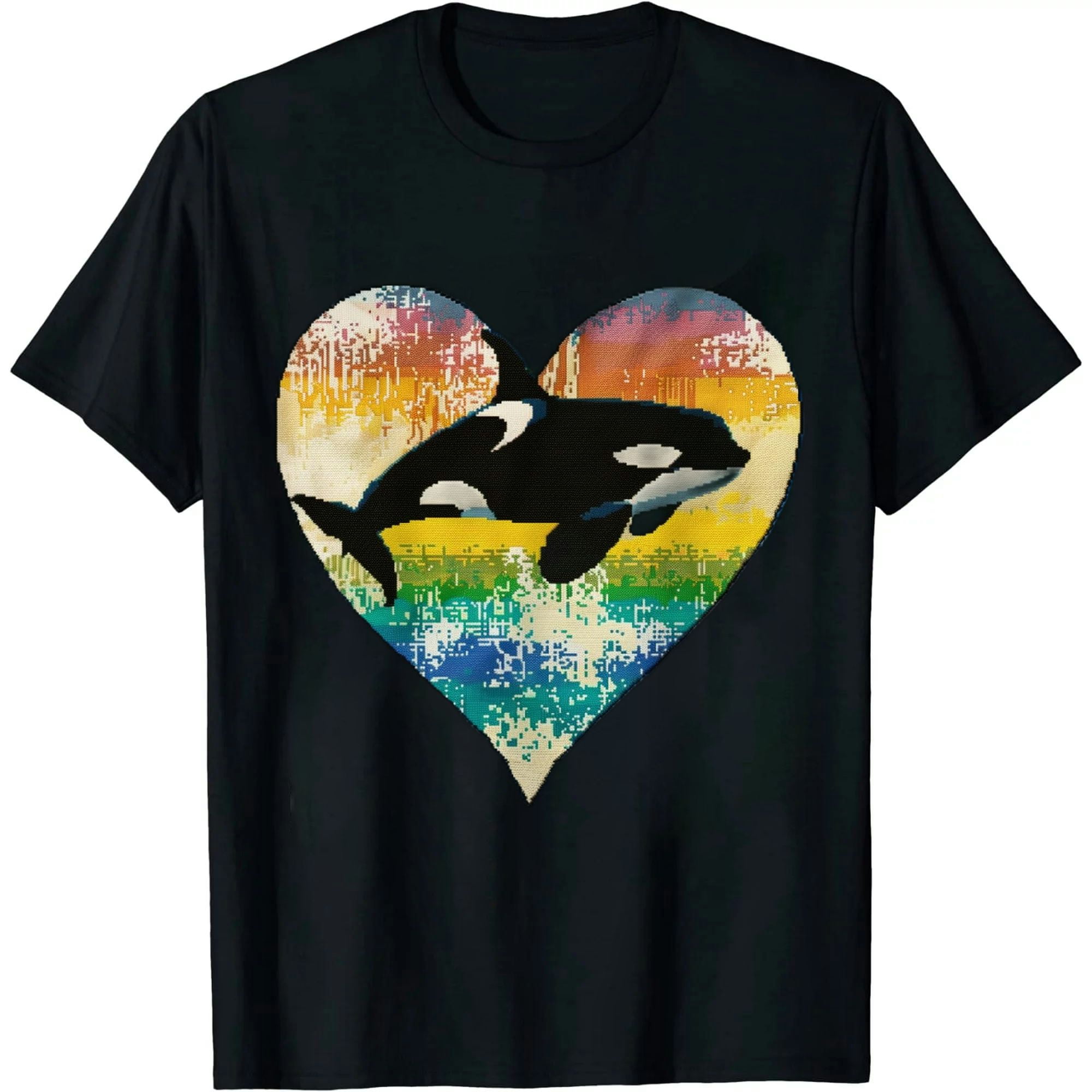 JEUXUS Orca Whale Heart Whale Lover Marine Biologist Whales TShirt