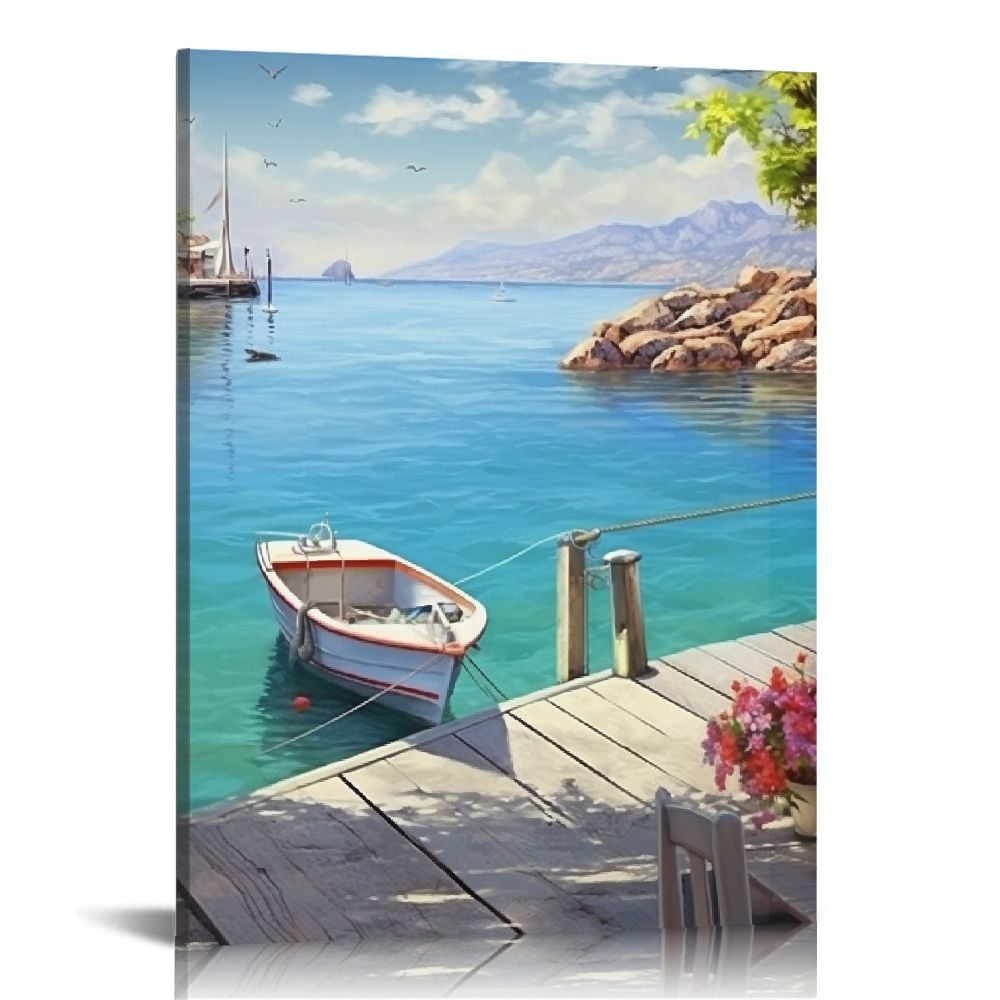 JEUXUS Paint by Number for Adults Canvas, DIY Door Paint by Number Kits on Canvas for Adults Beginner, Landscape Acrylic Oil Painting Number Kits for Gift Decor -