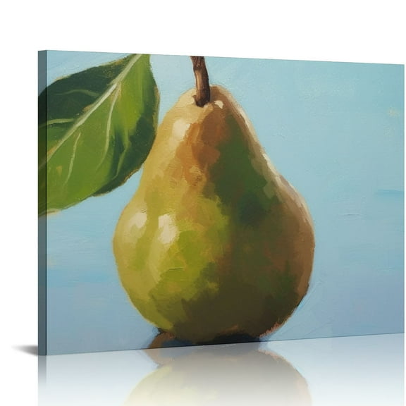 JEUXUS  Pear Fruit Kitchen Painting Canvas Wall Art 16x12in