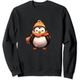 thumbnail image 1 of JEUXUS Penguin Autumn Fall Leaves Thanksgiving Sweatshirt, 1 of 3