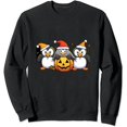 thumbnail image 1 of JEUXUS Penguin Christmas Tis' The Hallothanksmas Season Sweatshirt, 1 of 3