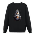 thumbnail image 1 of JEUXUS Penguin drinking coffee lover Pullover, 1 of 4