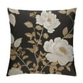 thumbnail image 1 of JEUXUS  Peonies and Roses Throw Pillow Cover Gold and White Flower Leaves Foliage Berries Oriental Style Luxury Bloom Pillow Case  Decorative Men Women Boy Girl Room Cushion Cover for Couch, 1 of 5