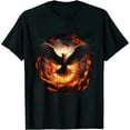 thumbnail image 1 of JEUXUS Phoenix Rising From Ashes Resurrectio Rebirth New Beginnings T-Shirt, 1 of 3
