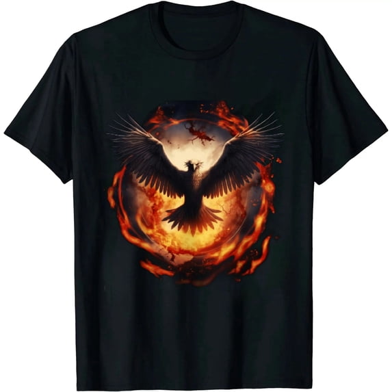 JEUXUS Phoenix Rising From Ashes Resurrectio Rebirth New Beginnings T-Shirt