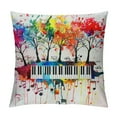 thumbnail image 1 of JEUXUS  Piano Keyboard with Trees Musical Notes Pillow Covers Throw Cushion Covers Square Pillowcase Decorative Throw Cover Pillows for Decor Sofa Bedroom Car, 1 of 5