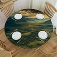 thumbnail image 1 of JEUXUS Picnic Dining Kitchen Farmhouse Round Tablecloth White, 1 of 8