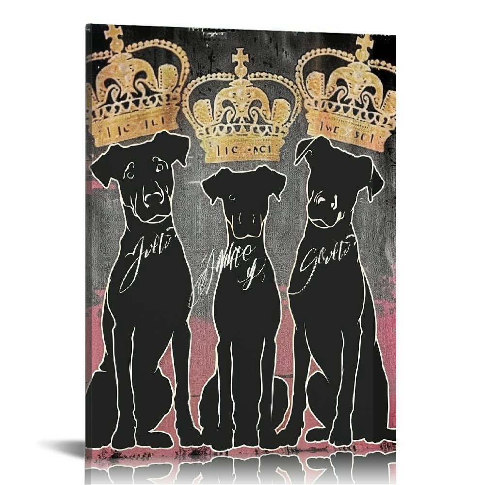 JEUXUS Picture Wall Decor and Queen with Crown Wall Art Inspirational ...