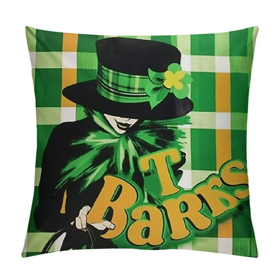 JEUXUS Pieces St Patrick's Day Pillow Covers Pillow Case Home Decor St Patricks Day Throw Pillows Cushion Decorative Cases for Sofa Couch Office Car Bedroom