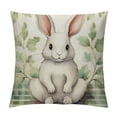 thumbnail image 1 of JEUXUS Pillow Covers Buffalo Plaid Rabbit Eucalyptus Leaves Home Decor for Couch Sofa, 1 of 5