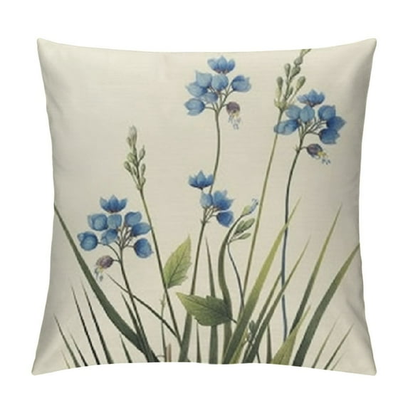 JEUXUS Pillow Covers Spring Floral Plants Decorative Throw Pillow Case Cushion Cover Square Pillowcase for Sofa