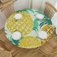 thumbnail image 1 of JEUXUS  Pineapple Tropical Fruit Round Tablecloths Washable Polyester Table Cover for Kitchen Dinning Parties Tabletop Decor, 1 of 7