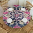 thumbnail image 1 of RUIYC Pink Geometric Round Tablecloth- Waterproof Fabric Table Cloth Protector, Century Boho Ethnic Abstract Southwestern Tablecloths Washable Table Cover for Kitchen Party, 1 of 7