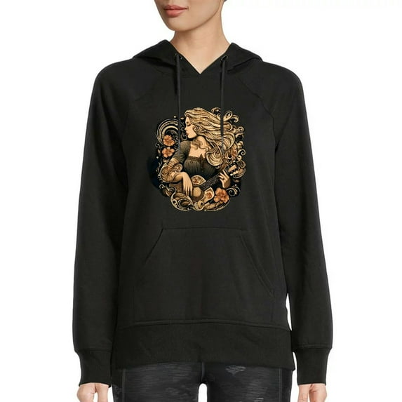 JEUXUS Playing Guitar Guitarist Music Life Funny Gift T-Shirt Long-sleeved Hoodie