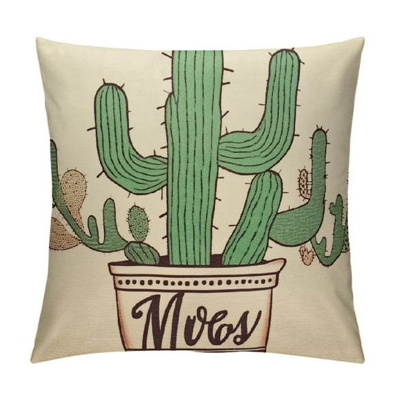 JEUXUS  Please Hug Me Cactus Funny Quote Decor Spring Summer Decoration Home Decorative Throw Pillow Case Cushion Cover with Words Sofa Couch,