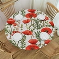 thumbnail image 1 of JEUXUS Poppy Flower Round Table cover Watercolor Floral Circle Table Cover Stain Resistance Water Repellent Free Table Cloth for Home Kitchen Party Patio Dining Indoor Outdoor, 1 of 7