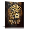thumbnail image 1 of JEUXUS Poster Print Lion Head Mindset Motivational Inspirational Wall Art Canvas Print Frame Picture Painting for Office Hallway Home Bedroom Decor  16x20 in, 1 of 5