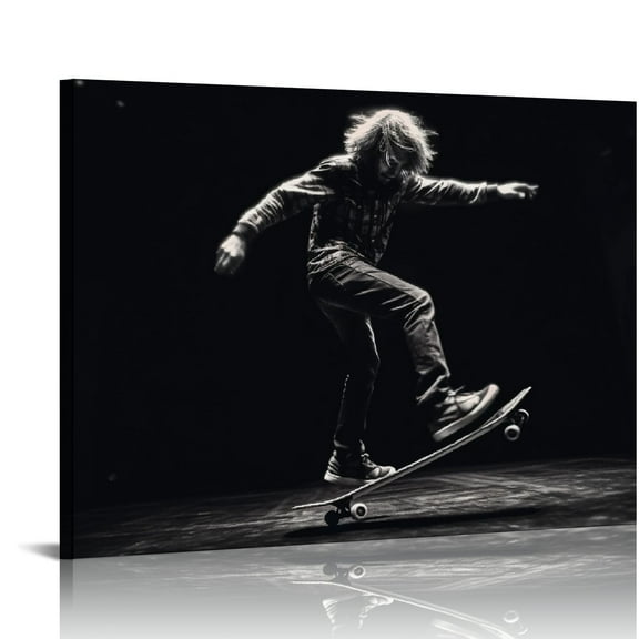 JEUXUS Posters Black And White Portrait Poster Cool Room Wall Art Canvas Painting Posters And Prints Wall Art Pictures for Living Room Bedroom Decor Frame-style