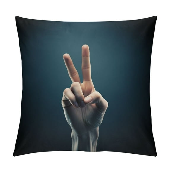 RUIYC Preppy Pillow Covers ,Toddler Boy Room Decor,Little Man Cave Preppy Peace Sign Decorative Pillowcase Throw Pillow Cover,Boy Nursery Pillow for Sofa Bed Boy Teen Room Dorm Decor Pillow