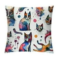 thumbnail image 1 of JEUXUS Printed on Both Sides Short Plush Pillowcase Cat Cute Animals Pet White, 1 of 5