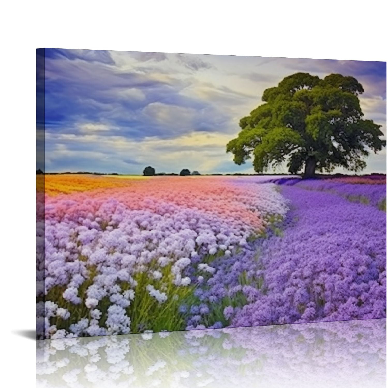 JEUXUS Purple Lavender Pictures Purple Bathroom Wall Decor Nature