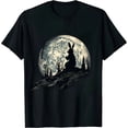 thumbnail image 1 of JEUXUS Rabbit Hare Animal Full Moon At Night - Funny Pet Bunny T-Shirt, 1 of 3