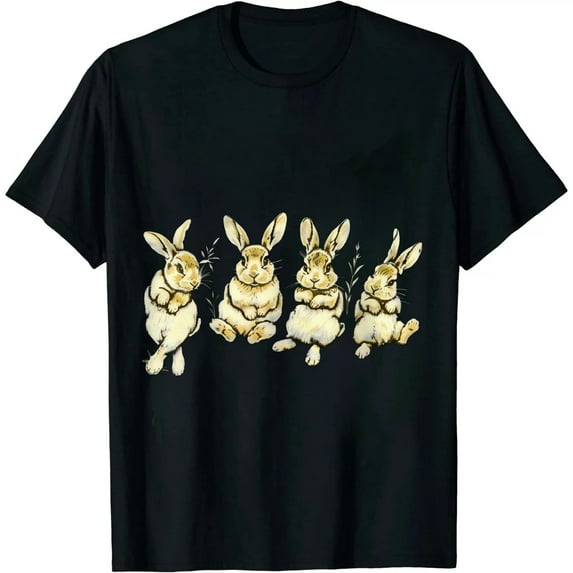 JEUXUS Rabbit Lover Cute Bunny T-Shirt