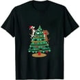 thumbnail image 1 of JEUXUS Rabbit Xmas Cute Bunny Hopping around the christmas tree T-Shirt, 1 of 3
