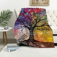 thumbnail image 1 of JEUXUS Rainbow Tree Flannel Throw Blanket for All Seasons Excellent Hand Feel Blanket 50x60in, 1 of 6