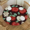 thumbnail image 1 of JEUXUS Red Apples Pattern Round Table Cloth Cover Washable Fitted Decorative Tablecloth Waterproof Polyester Tablecloth for Restaurants Banquets,, 1 of 7