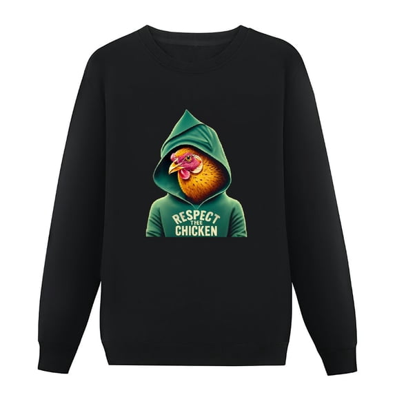 JEUXUS Respect The Chicken Sandwich Funny Burger Awareness Humor Pullover