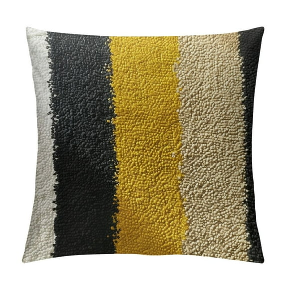 RUIYC Retro Boho Textured Accent Mid Century Throw Pillow Covers Modern Vintage Minimalist Geometric Decorative Abstract Pillowcase for Sofa,Brown