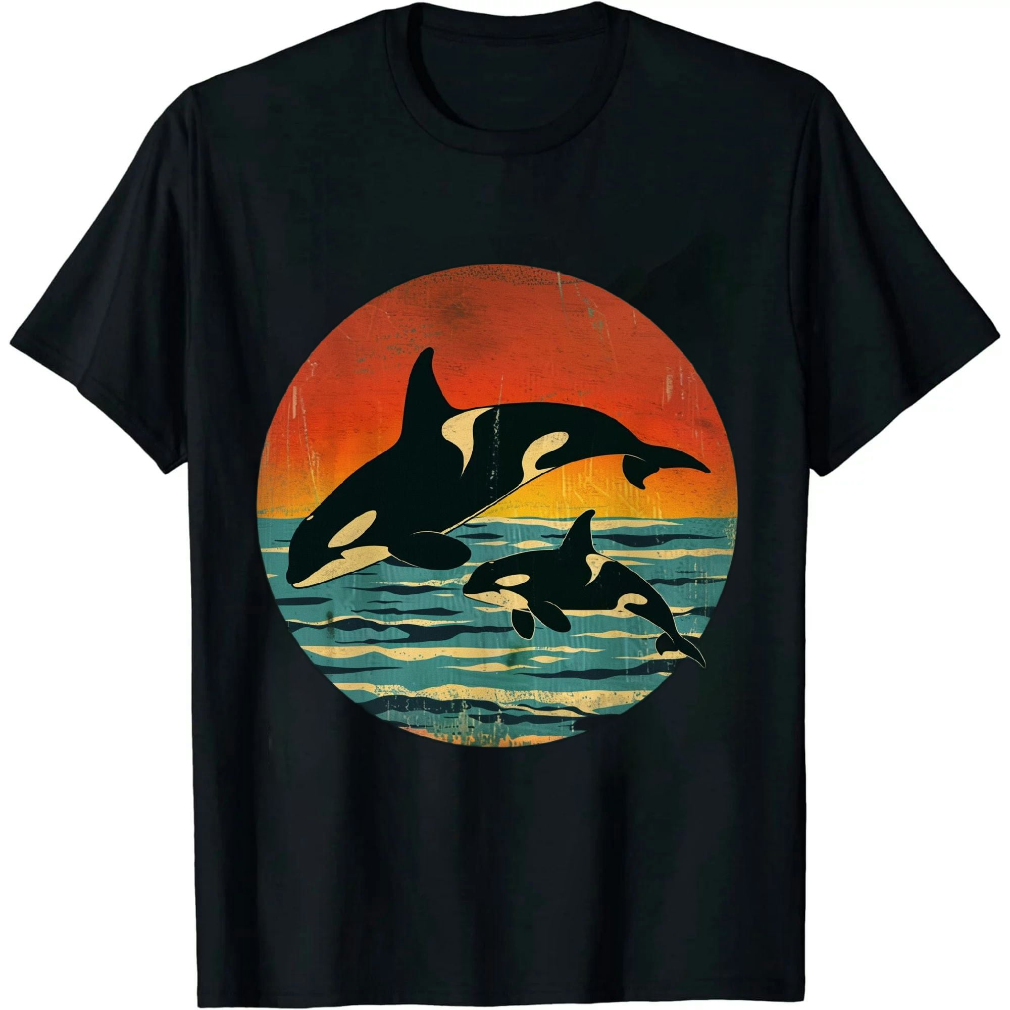 JEUXUS Retro Killer Whale TShirt