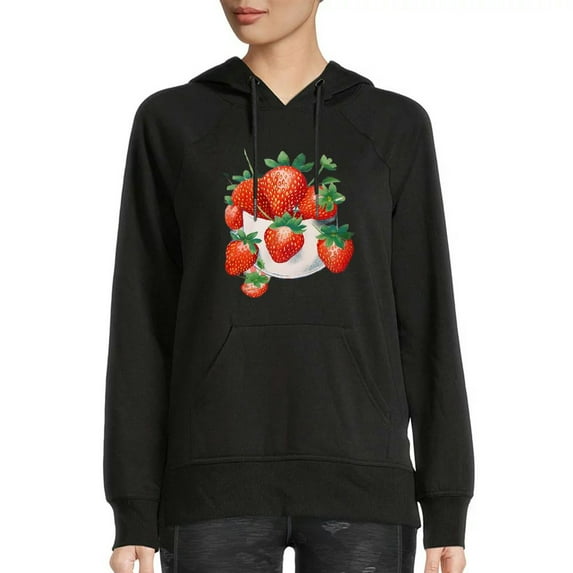 RUIYC Retro Red Berry Fruit Cottagecore Strawberry T-Shirt Long Seeve Shirts&nbsp;Funny Shirts&nbsp; Long-sleeved Hoodie