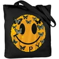 thumbnail image 1 of JEUXUS Retro Smile Face Be Happy Face Trendy Reusable Grocery Bags 14.1x15.7in, 1 of 6