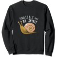 thumbnail image 1 of JEUXUS Retro Snails Are My Spirit Animal Pun Nature Animal Snail Pullover, 1 of 3
